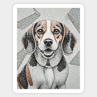 Dog Portrait - Beagle Sticker